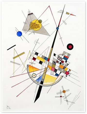 Wassily Kandinsky Zarte Spannung Poster 60 x 80 cm | Zarte Spannung | Kandinsky Klassiker | Bauhaus & Avantgarde | Geometrische Abstraktion | Linien, Kreise & Formen