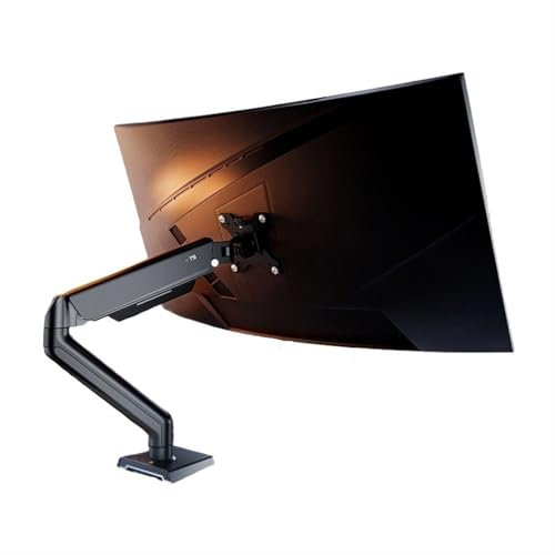 Soporte para monitor Soporte de brazo for monitor individual de 17-32, soporte de escritorio for monitor de aluminio, brazo de resorte mecánico articulado con capacidad for hasta 19,8 libras, abraza