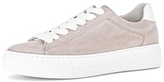 Gabor Damen Low-Top Sneaker, Frauen Halbschuhe,straßenschuhe,Strassenschuhe,Sportschuhe,Freizeitschuhe,Turnschuhe,Puder/Weiss,41 EU / 7.5 UK