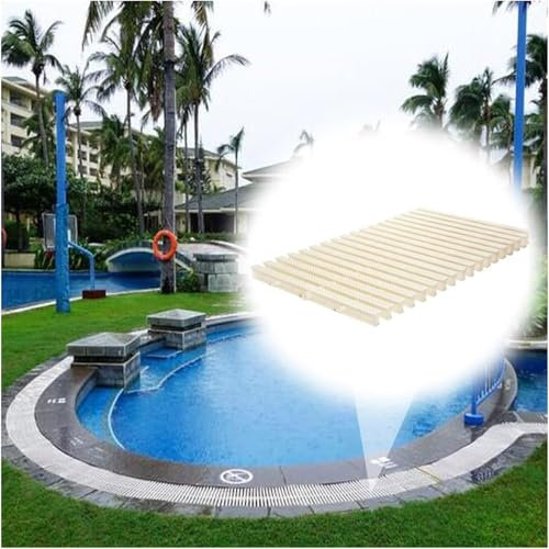 Schwimmbad-Ablaufgitter Kunststoff Überlaufabdeckung für Deckablauf weiß 20,1 cm Gitterrost für Pool Spleiß Überlaufgitter