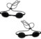 FENQURO 2 Pcs Lunettes Bronzage, lunettes luminothérapie, Lunettes de Solarium, Silicone Souple Durable Confortable, Lunettes de Protections Noir Convient à la Clinique de Beauté ou à la Maison