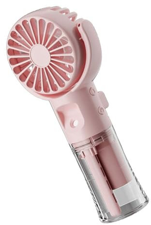 Ddujbtp Ventilateur brumisateur avec brumisation - Petit ventilateur portatif rechargeable - 4 vitesses