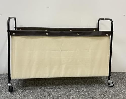 StorageWorks 135 L Wäschesammler mit Rädern, großer Wäschesammler mit Rollen für Wäsche, Wäschewagen mit abnehmbarer Stofftasche für schmutzige Kleidung für Hotel, Zuhause, Schrank, Wohnheim, beige