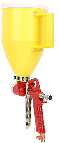 Trichterpistole Textur Sprühgerät, Wandtextur Spray 3L 1/4in Kunststoff Trichter Luftsprühpistole Trockenwand Malerei Sprühwall Textur Sprühemaler Wandlackier 4/6/8mm