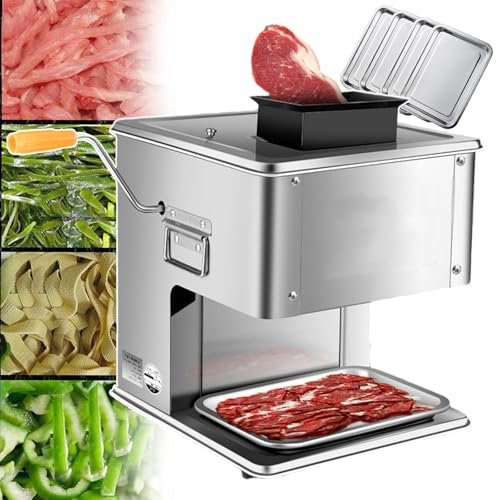 BCJMKDX Manual meat slicer, Electric Meat Slicer Machine | Stainless Steel | Cutter(5mm)