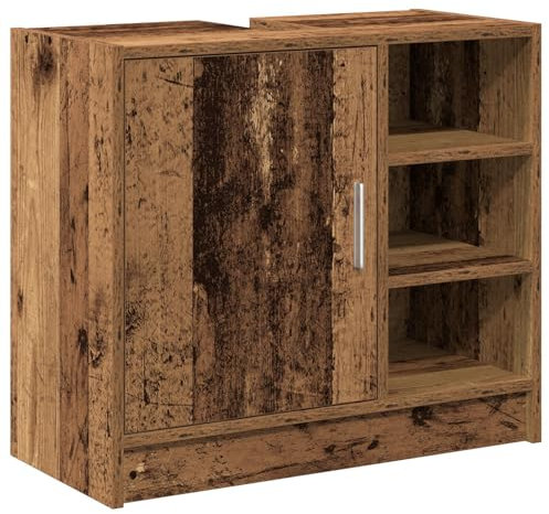 vidaXL Armario de Lavabo Madera Envejecida 63x29x55 cm