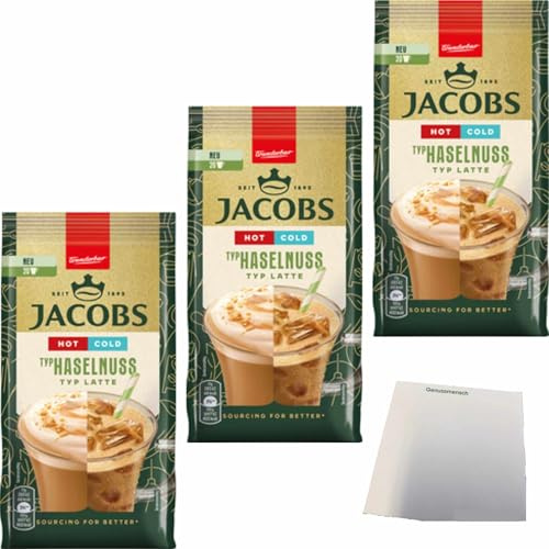 usy Bundle für Jacobs Latte Hot Cold Haselnuss 3er Pack (3x340g Packung) + usy Block