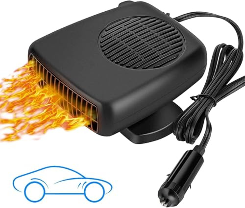 Showvigor Auto Enteiser Heizlüfter, 150W 12V Tragbar für Winter - 2-in-1 Heizung & Kühlung zur Entfrostung und Belüftung, 360° Drehbar, Ideal als Praktisches Geschenk für Autofahrer
