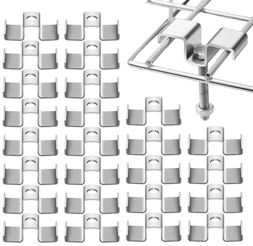 Clips für Gitter, Befestigungen für Gitter | 25 Stück Befestigungen für industrielle Böden, Stufen, Pflasterstufen, Parken, Entwässerungssysteme, für Straße Stadt Parkplatz