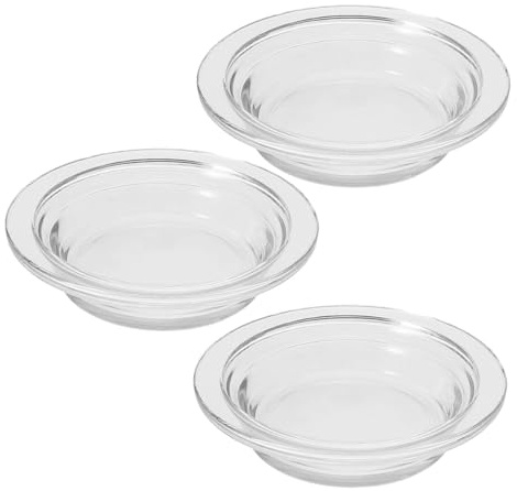 FUNOMOCYA 3 Stück Glas Aromadiffusor Schalen Transparente Wachswärmer Schüsseln Hutförmige Ersatz Ölwärmer für Aromatherapie Zuhause