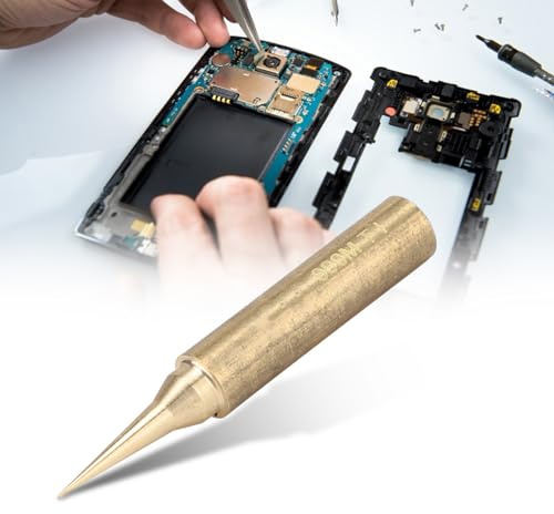 Tomantery 936 Lötstation, Schweißgerät mit Kupferspitze, Schnelles Heizwerkzeug für die Reparatur von Mobiltelefonen, Kupfermaterial für 936, 937, ME75 (Kupferspitze 900M-T-I)