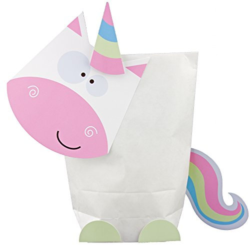 KuschelICH Geschenktüten Einhorn - Gastgeschenk - Papiertütchen für Party - Geburtstag (8er Set)
