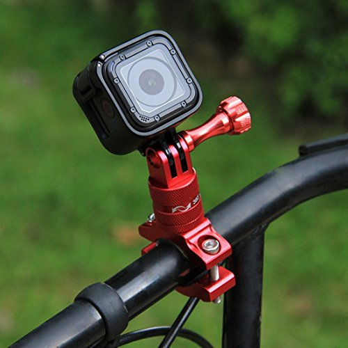 PULUZ Osmo Action Handlebar Mount, Aluminum Insta 360 Bike Mount with Screw for GoPro Hero12 Black Hero11 10 9 8 7 6 5 for DJI Osmo Action 3 5 Pro