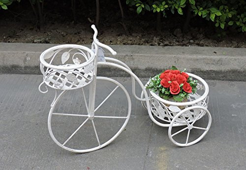 Way Home Store Vélo Porte Plante décoratif en Fer 65 x 26 x 46 cm