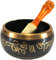 eSplanade - 5 pulgadas - Instrumento de oración budista tibetana del cuenco con canto | OM Bell | OM Bowl | Tazón de meditación | Terapia musical (negro)