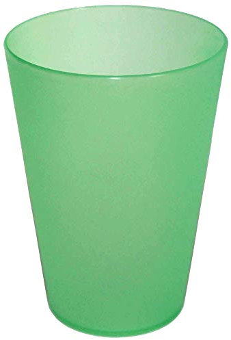 10 Bicchieri di plastica max 0,4 L PVC della Tazza Party Tazza in polipropilene Ø 56 – 86 mm H = 115 mm PP riutilizzabili bicchiere impilabile, lavabile in lavastoviglie, infrangibile, colore: verde