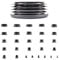 55mm Plastic End Caps, Black Round Tube Inserts, Pack of 4 (See Second Image for Ordering Guide) - Made in Germany