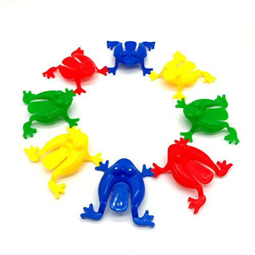 TOYMYTOY Froschspiel Springende Frösche Spielzeug für Kinder Kleinkinder 24 Stücke FüR Kindergeburtstag Und Partys (zufällige Farbe)