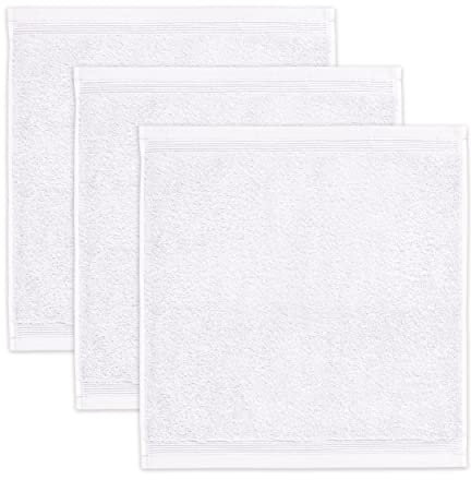 möve Superwuschel Seiftuch 30 x 30 cm aus 100% Baumwolle, snow 3er Set