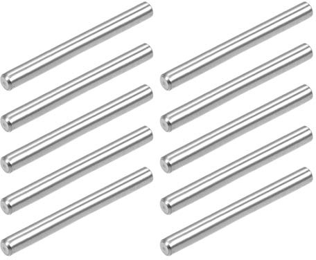 sourcing map 10stk. Passstift 304 Edelstahl Heringe Stützregale Silber Ton 4mm x 40mm