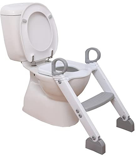 Dreambaby F6016 Step-Up Potty Training Toilet Topper seat, Grey/White, 1 Count (Pack of 1)