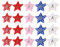 STOBOK 25 Pcs LED Broches Broche Broche Étoile Clignotante Étoiles De Revers Insignes Brillent dans Lobscurité des Faveurs De Fête Pull Écharpe Broche pour La Saint Valentin Noël