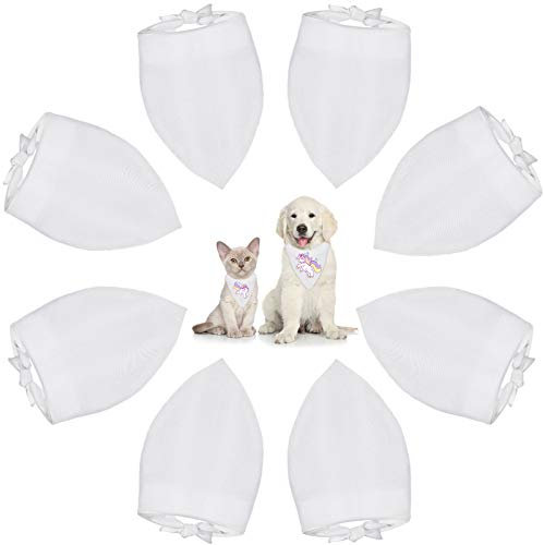 12 Stücke Feste Weiße Haustier Dreieck Schal Polyester Sublimation Leer DIY Hund Bandanas Haustier Wärmeübertragung Dreieck Lätzchen Halstuch Zubehör für Hunde Welpen Katzen
