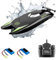 Goolsky Remote Control Boat RC Boats for Kids Adults, 15+ MPH High Speed Racing Boat With Dual Motor, 2.4G 2CH Radio Controlled Boat for Pools or Lakes with 2 Rechargeable Batteries