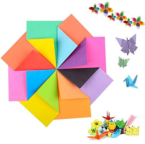 280 Blatt Doppelseitiges Origami Papier in 8 lebhaften Farben,Buntes Origami Papier Farb Origami Set Dekoratives Büttenpapier Multifunktionales Origami Farbpapier für Kinder und Erwachsene,15 x 15 cm