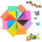 280 Blatt Doppelseitiges Origami Papier in 8 lebhaften Farben,Buntes Origami Papier Farb Origami Set Dekoratives Büttenpapier Multifunktionales Origami Farbpapier für Kinder und Erwachsene,15 x 15 cm