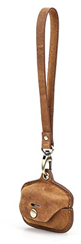 Handmade Genuine Leather Travel Earphone Case compatible with Sony WF-1000XM4 True Wireless Durable Headphone Carrying Case Cover (CF1133Brown)