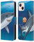 Head Case Designs Officially Licensed Animal Club International Shark Underwater Leather Book Wallet Case Cover Compatible With Apple iPhone 13
