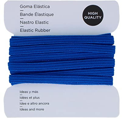 INNSPIRO Goma Elástica Azul Royal 5.3mm. 3m., para Costura y Manualidades