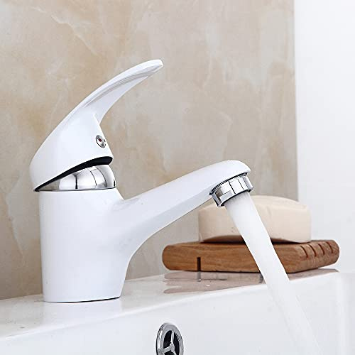 Waschtischarmatur Küchenarmatur Armatur Wasserhahn Bad Wasserhahn Waschtisch Wasserfall Wasserhahn Waschbecken Einhandmischerr Mischbatterie Waschbecken Armatur Weiß Chrome
