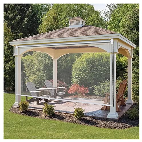 SHUGUANGGUDE Waterproof Clear Roll Up Blinds,Outdoor Clear Roller Shades,Transparent Waterproof PVC Roller Shades,Kitchen Bath Clear Roller Blinds,for greenhouse,balcony,pavilion,150x350cm/59x137.7in
