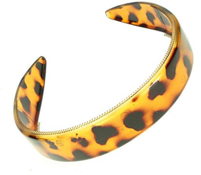 Serre-tête classique uni en plastique marron avec dents pour femmes et filles de 2,5 cm Glitz4Girlz