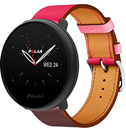 STRAP-IT Lederarmband Rosa - Passend für Polar Ignite 2 - Armband für Smartwatch - Ersatzarmband