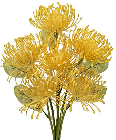 Briful 6 Stück Kunstblumen Wie Echt Künstliche Chrysantheme mit biegsamen Stiel für Hausgarten Party Büro Dekoration Blumengesteck
