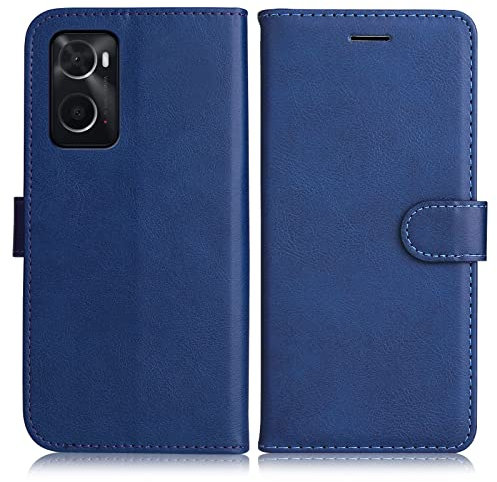 DENDICO Hülle für Oppo A96 4G / Oppo A76 4G / Oppo A36 4G / Realme 9i, PU Leder Brieftasche Handyhülle, Flip Tasche TPU Schutzhülle mit Kartenfach für Oppo A96 4G / Realme 9i, Dunkelblau