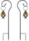 SEGNAYEN Shepherds Crook Haken für Gartenleuchten, 80cm Verstellbare Gartenlaternenhaken mit Metallpfahl zum Aufhängen von Solarleuchten, Pflanzkörben, Schwarz, 2 Stück