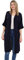 Malito - Damen Kimono - Cardigan für den Sommer - Tunika Poncho Blazer für den Alltag - Strand Party Bikini Cover Up Basic 2342 (Größe: 34-42 dunkelblau)