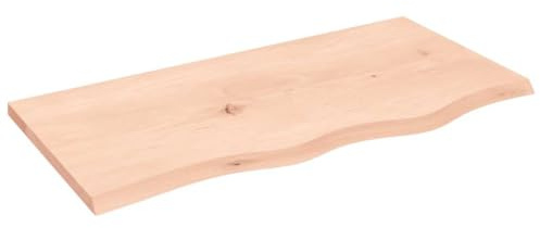 vidaXL Wandregal 80x40x2 cm Massivholz Eiche Unbehandelt