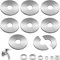SWTYExt 8 Stück Heizungsrohr Rosette 24mm Rosetten Abdeckung Wasseruhr Abdeckrosette Edelstahl Rohrmanschetten Heizungsrohr Abdeckung Geteilte Rohrabdeckung Ventilkappe Rosette für Waschbecken Rohre