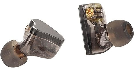 Septpenta in Ear Ohrhörer, MMCX Ohrhörer, 10 mm Dynamic Drive Deep HiFi Bass Ohrhörer, Metall Ohrstöpsel, Kabelgebundene Ohrhörer mit Kristallklarem Klang für Bassisten, Bühne, Proben(Schwarz)