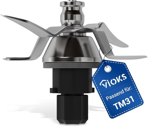 VIOKS Couteau Thermomix TM31 Remplacement pour Vorwerk Thermomix TM31 Couteau en acier inoxydable SUS420 - Robot de cuisine TM31 Accessoires Thermomix TM31 & Pièces Détachées Thermomix TM31
