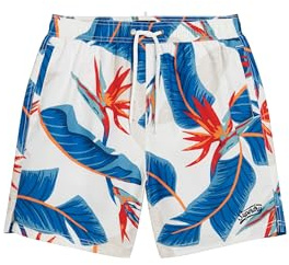 Superdry Herren 17-Zoll Badeshorts aus recyceltem Material mit Hawaii-Print Optik Paradies M