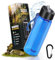 Gourde Filtrante De Voyage, Filtre Eau Portable, Voyage Randonnée Trek Camping Kit Purificateur Réutilisable Filtre à eau pour la randonnée, le camping, la survie et les voyages (BLUE)