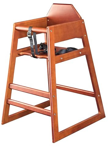 Chef-Hub Stackable Baby & Kids Wooden High Chair, Hotel & Restaurant Quality. Flat Packed, Conforms to BS EN14988:2006 Pts 1&2 UK Supplier