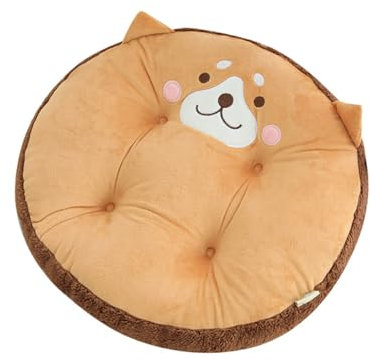 Wisafory Sitzkissen Stuhl Kissen Tier Runde Sitzpolster Plüschkissen Sitzauflage Stuhlkissen Flauschig Dekokissen Zierkissen Niedlichen Cartoon Sitzkissen Sitz Auflage 45cm Hunde