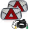 AOHEWEI Anhänger Rücklicht Set, 12 V/24 V wasserdichtes Blinker Brems Rückwärts Nebel Reflektor mit 13-poligem Stecker 5,5 m langes 6-adriges Kabel für LKW Wohnwagen Van Traktor
